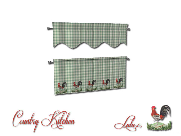 Sims 3 — Country Kitchen Curtain by Lulu265 — Part of the Country Kitchen Set Fully CAStable. Please DO NOT reclone my