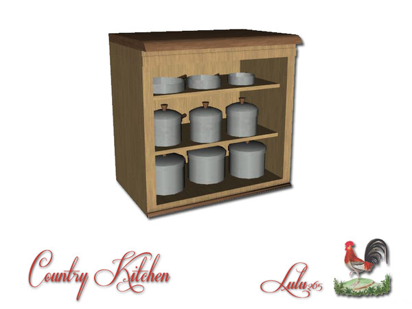 Sims 3 — Country Kitchen Counter Pots by Lulu265 — Part of the Country Kitchen Set Fully CAStable. Please DO NOT reclone