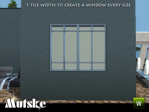 Sims 3 — Window Windowvation Counter Width 1x1 by Mutske — Add-on for the Window Windowvation - UrbanPlain. 4 Recolorable