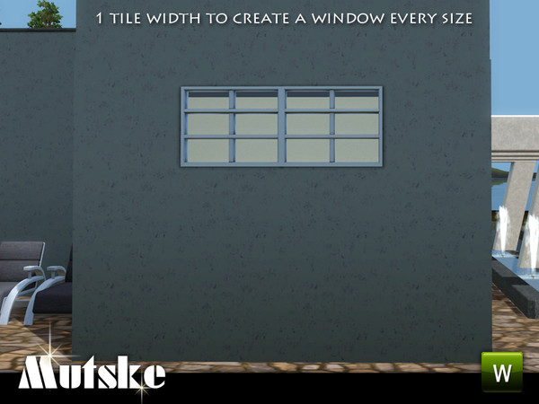 Sims 3 — Window Windowvation Privat Width 1x1 by Mutske — Add-on for the Window Windowvation - UrbanPlain. 4 Recolorable