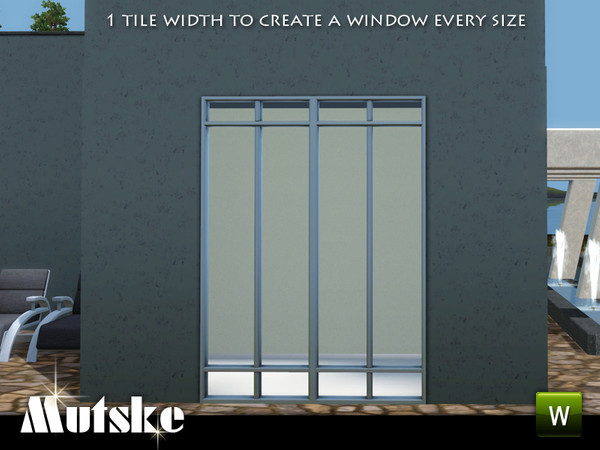 Sims 3 — Window Windowvation Tall Width 1x1 by Mutske — Add-on for the Window Windowvation - UrbanPlain. 4 Recolorable