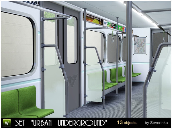Sims 3 — Urban underground by Severinka_ — A collection of objects for the urban underground. You can build a real subway