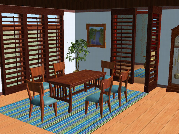 Sims 2 — Floortoceilingshutter In Mahogany by millyana — Recolor of floor to ceiling shutter. Matches other game