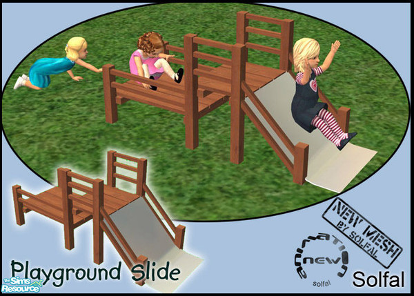 Sims 2 — Playground Slide - Mesh by solfal — The toddler will have most fun using it and will continue to play. I had to