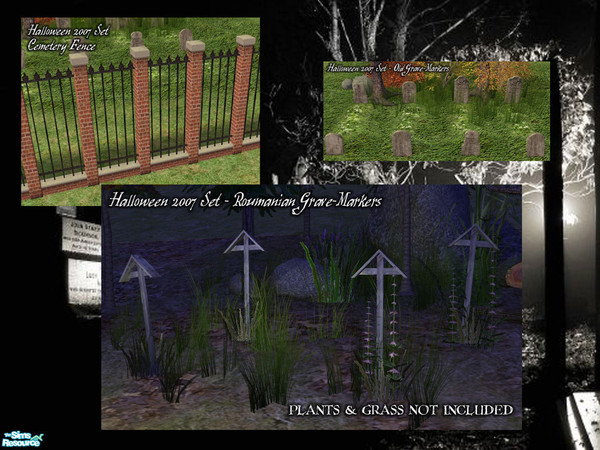 Sims 2 — Halloween 2007 Set by BeOSBoxBoy — A collection of items to get you started building that strange, dark plot on