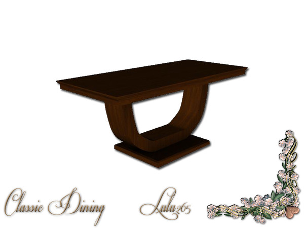 Sims 3 — Classic Dining Table by Lulu265 — Part of the Classic Dining Set Fully CAStable Please do not clone or reupload