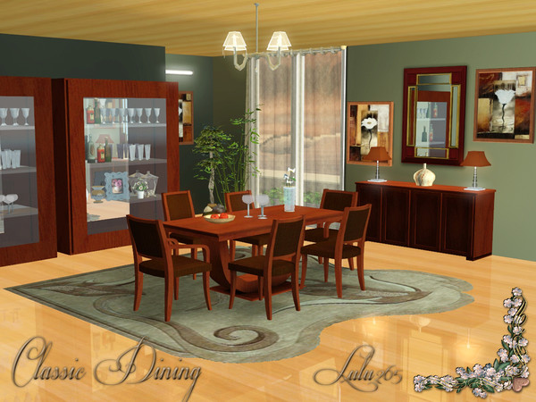 Sims 3 — Classic Dining by Lulu265 — Classic, simple yet elegant. This versatile dining set will fit in any home. Fully
