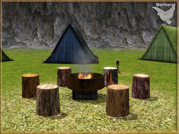 Sims 3 — mt_PrimitiveOutdoorEating by martoele — This set will probably not appeal to you for your nice sims houses. It