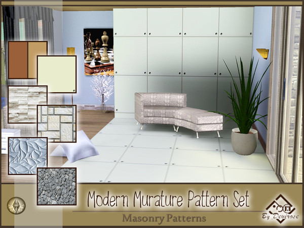 Sims 3 — Modern Murature Patterns Set by Devirose — Six new masonry patterns for your modern homes. Functional, excellent
