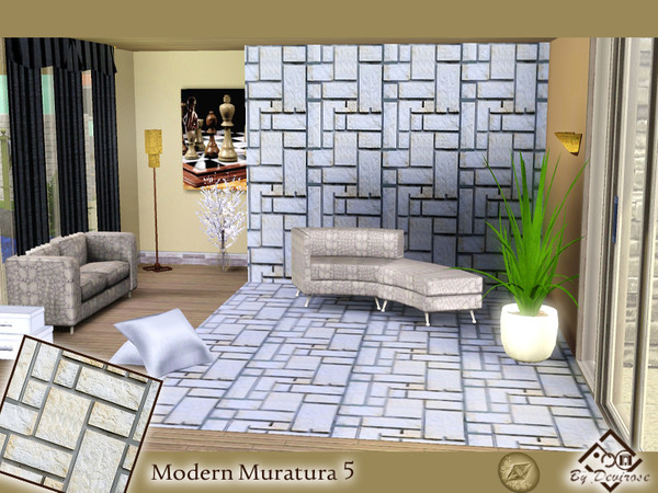Sims 3 — Modern Muratura 5 by Devirose — Base game compatible,no need EP,create with the tool 'Create a Pattern' of EA :)