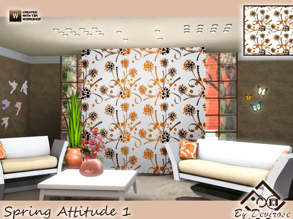 Sims 3 — Spring Attitude 1 by Devirose — Sweet flowers ^^-Created with 'Tsr Workshop', no need EP, base game compatible.