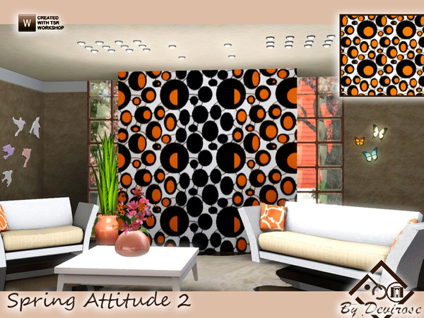 Sims 3 — Spring Attitude 2 by Devirose — Modern motifs!Created with 'Tsr Workshop', no need EP, base game compatible.