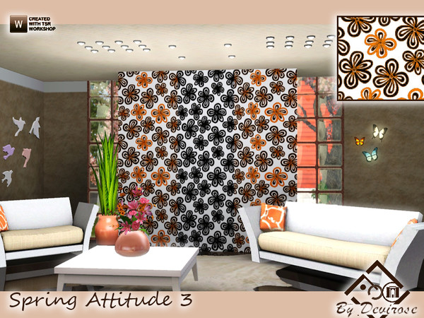 Sims 3 — Spring Attitude 3 by Devirose — Sweet flowers :)-Created with 'Tsr Workshop', no need EP, base game compatible.