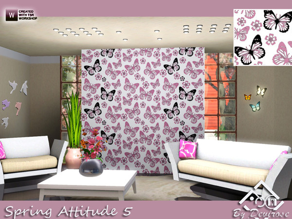 Sims 3 — Spring Attitude 5 by Devirose — Butterfly lovely!-Created with 'Tsr Workshop', no need EP, base game compatible.