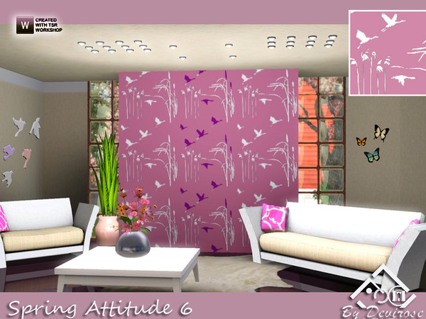 Sims 3 — Spring Attitude 6 by Devirose — Birds and nature-Created with 'Tsr Workshop', no need EP, base game compatible.