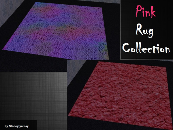 Sims 2 — Pink Rug Collection by staceylynmay2 — Two pink rugs. Rainbow and Pink fluffy. You will need my mesh for the