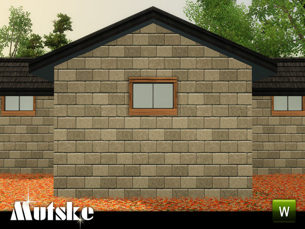 Sims 3 — Bungalow Window Privat Single 2x1 by Mutske — Add-on for the Bungalow window from Showtime. 4 Recolorable parts.