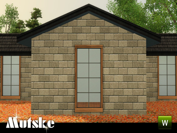 Sims 3 — Bungalow Window Tall Single 2x1 by Mutske — Add-on for the Bungalow window from Showtime. 4 Recolorable parts.