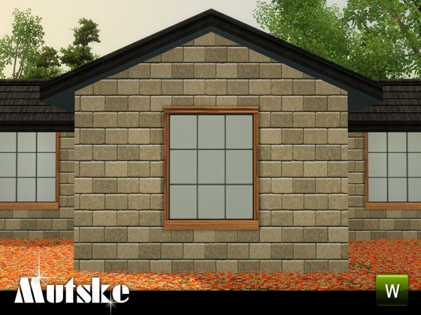Sims 3 — Bungalow Window Middle 2x1 by Mutske — Add-on for the Bungalow window from Showtime. 4 Recolorable parts. Made