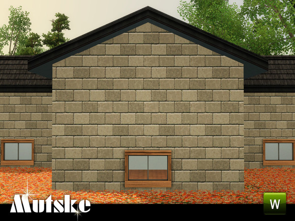 Sims 3 — Bungalow Window Dormer Single 2x1 by Mutske — Add-on for the Bungalow window from Showtime. 4 Recolorable parts.