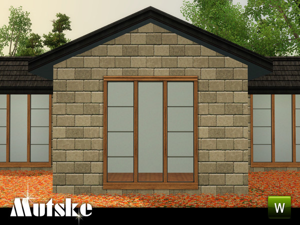 Sims 3 — Bungalow Window Tall 2x1 by Mutske — Add-on for the Bungalow window from Showtime. 4 Recolorable parts. Made by