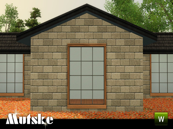 Sims 3 — Bungalow Window Tall 2x1 by Mutske — Add-on for the Bungalow window from Showtime. 4 Recolorable parts. Made by