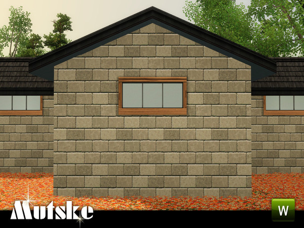 Sims 3 — Bungalow Window Privat 2x1 by Mutske — Add-on for the Bungalow window from Showtime. 4 Recolorable parts. Made