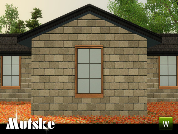 Sims 3 — Bungalow Window Middle Single 2x1 by Mutske — Add-on for the Bungalow window from Showtime. 4 Recolorable parts.