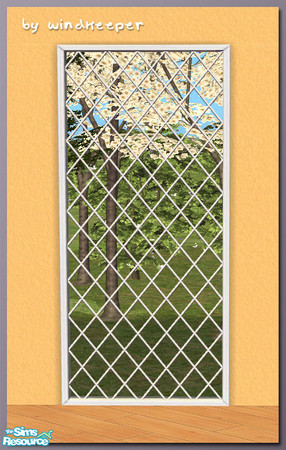 Sims 2 — Diana 1tile window no glass diag by Windkeeper — Diagonal version of Diana 1tile window no glass. Requires that