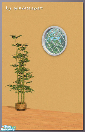 Sims 2 — Diana 1tile round window 2 diag by Windkeeper — Diagonal version of Diana 1tile round window 2. Requires that