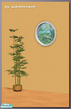 Sims 2 — Diana 1tile round window by Windkeeper — Linked to Diana main window for colors and requires that file to work.
