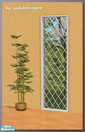 Sims 2 — Diana 1tile window no glass by Windkeeper — Linked to Diana main window for colors and requires that file to