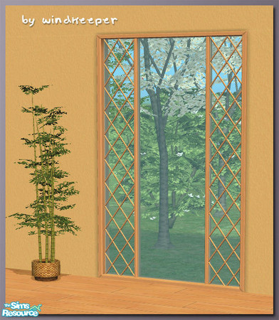 Sims 2 — Diana frame - light wood by Windkeeper — Recolor of Diana main window. Will work for all doors and windows from
