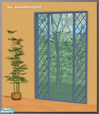 Sims 2 — Diana frame - blue by Windkeeper — Recolor of Diana main window. Will work for all doors and windows from this