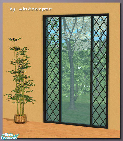 Sims 2 — Diana frame - black by Windkeeper — Recolor of Diana main window. Will work for all doors and windows from this