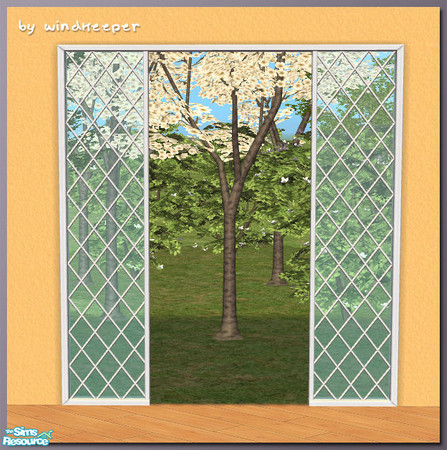 Sims 2 — Diana door arch diag by Windkeeper — Diagonal version of Diana door arch. Requires that file to work.
