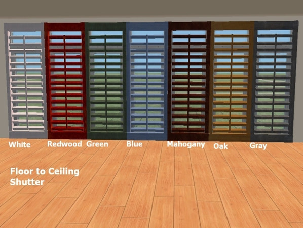 Sims 2 — Floor To Ceiling Shutter by millyana — I apologize to all TSR. I uploaded 7 recolors of this shutter and thought