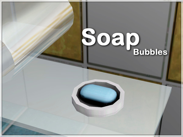 Sims 3 — Soap Dish Bubbles by Kiolometro — Bathroom, 10 objects. Smooth shape, pastel colors. All working and recoloring.