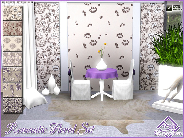 Sims 3 — Romantic Floral Set by Devirose — A set of seven magnificent pattern that you can find in the category