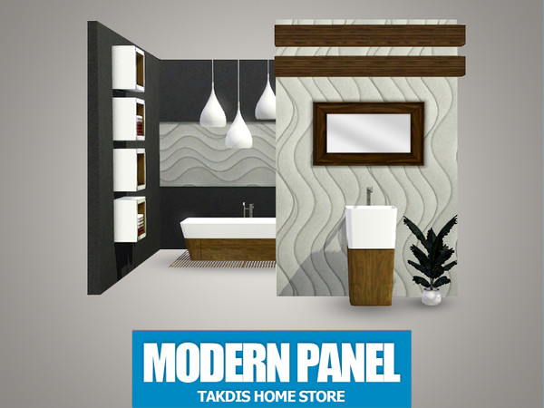 Sims 3 — Modern Panel Set by Takdis — Modern Panels for a stylish room design. You can beautify your baths and your