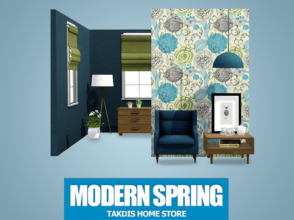 Sims 3 — Modern Spring 3 by Takdis — Modern Spring Pattern for a stylish room design. You can beautify your rooms and