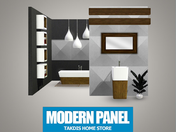 Sims 3 — Modern Panel 5 by Takdis — Modern Panel for a stylish room design. You can beautify your baths and your