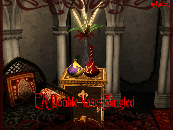 Sims 3 — EA Vases by murfeel — EA's wall decor vases together no more, yet still Happily Ever After! Taken off the wall