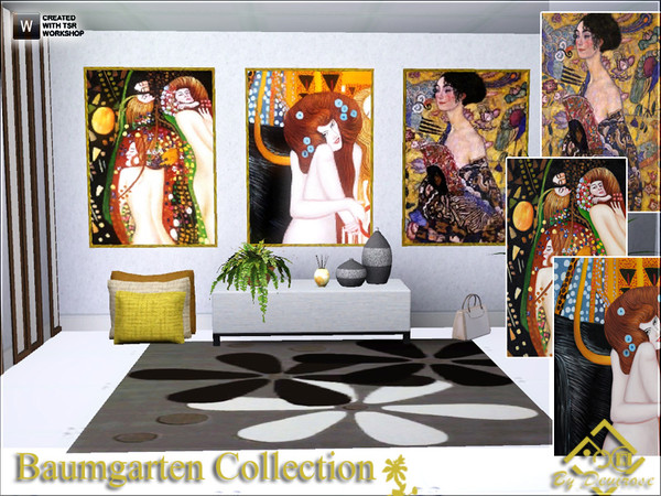 Sims 3 — Baumgarten Collection by Devirose — A set of stylish paintings, dedicated to the great artist Gustav Klimt,