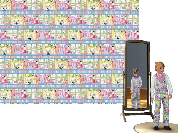 Sims 3 — Shopping by Lorah — Here are eleven patterns with baby and children in mind. Basket, blocks, dots and more, all