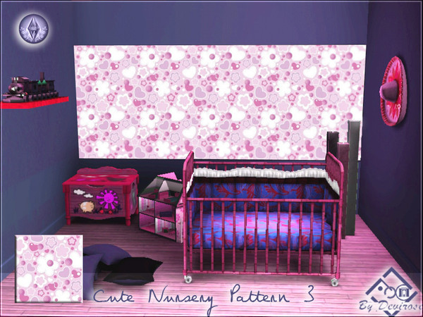 Sims 3 — Cute Nursery Pattern 3 by Devirose — Sweet pattern for the rooms of your children- base game compatible,no need