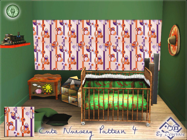 Sims 3 — Cute Nursery Pattern 4 by Devirose — Sweet pattern for the rooms of your children- base game compatible,no need