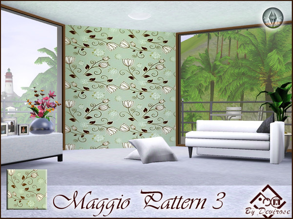 Sims 3 — Maggio Pattern 3 by Devirose — Lovely flowers-Base Game compatible,no need EP-Created with EA patterns