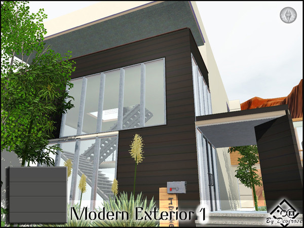 Sims 3 — Modern Exterior 1 by Devirose — Minimal lines,for exterior design.Base Game Compatible,no need EP,created with