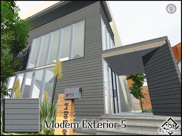 Sims 3 — Modern Exterior 5 by Devirose — Minimal lines,for exterior design.Base Game Compatible,no need EP,created with